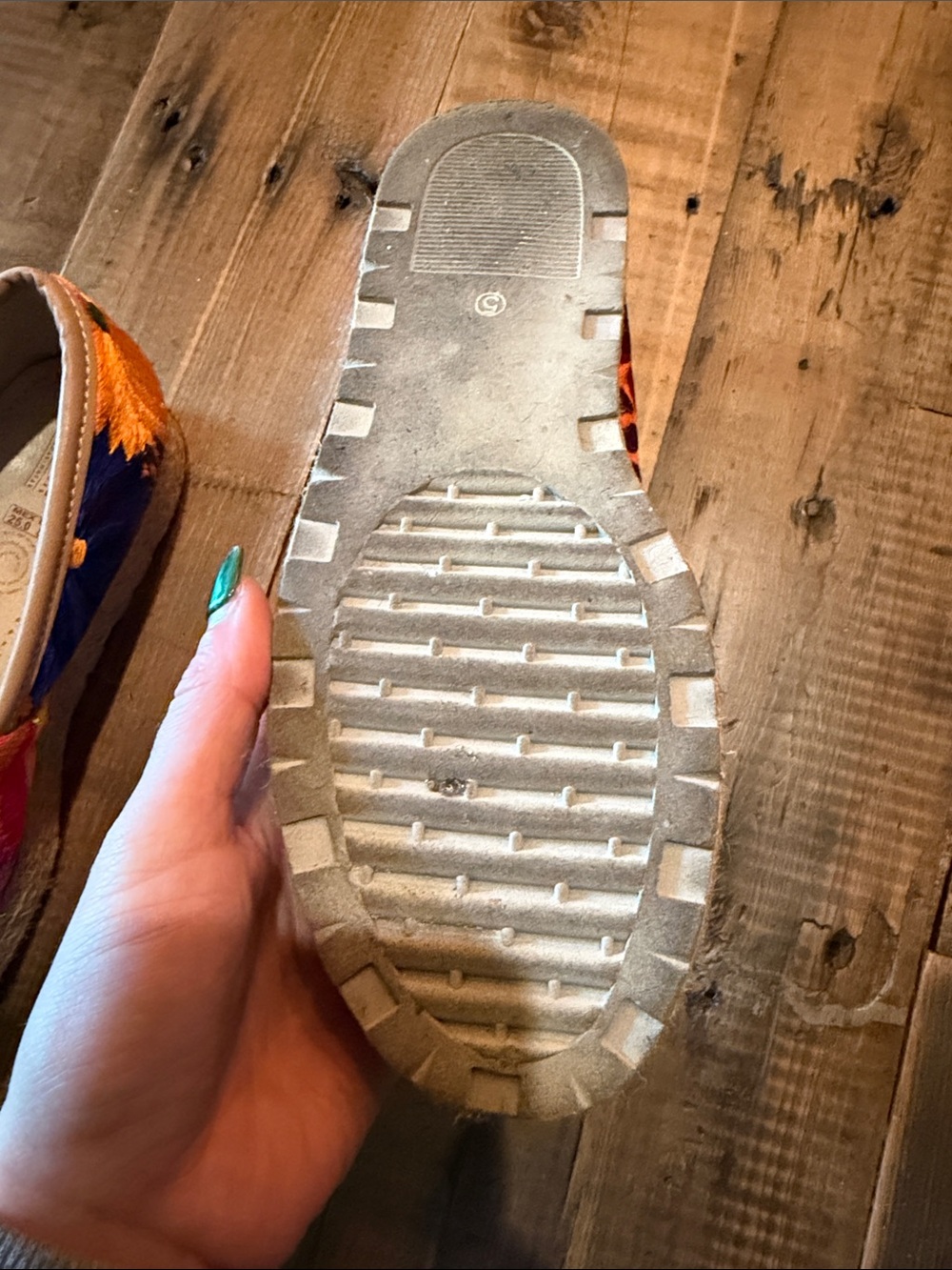 Beautiful resort-wear boutique Embroidered Espadrilles Mayan w/leather sole - Picture 5 of 10
